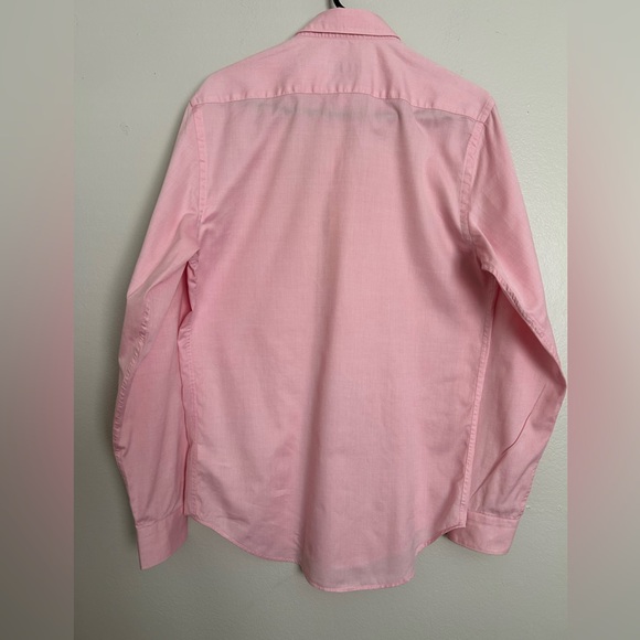Zara Man Slim Fit Pink Button-Down Shirt 100% Cotton Size L - Picture 4 of 8